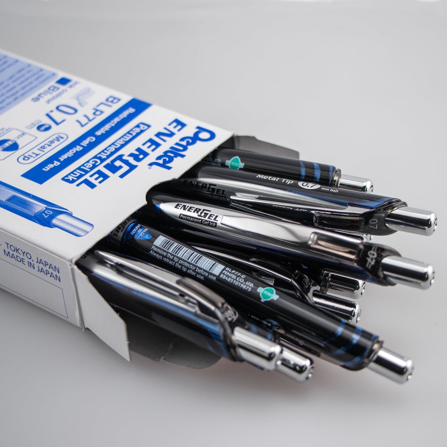 EnerGel PRO Permanent Gel Pen, (0.7mm) Medium Line, Blue Ink (BLP77-C)