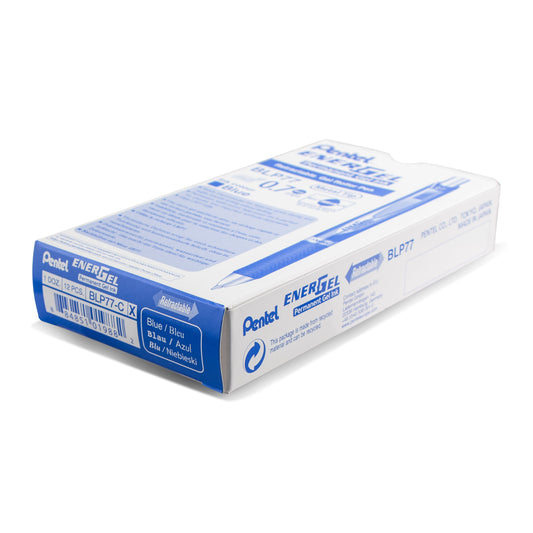 Pentel EnerGel PRO Permanent Gel Pen, (0.7mm) Medium Line, Blue Ink (BLP77-C), 48 Dozen