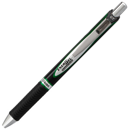 EnerGel PRO Permanent Gel Pen, (0.7mm) Medium Line, Green Ink (BLP77-D)
