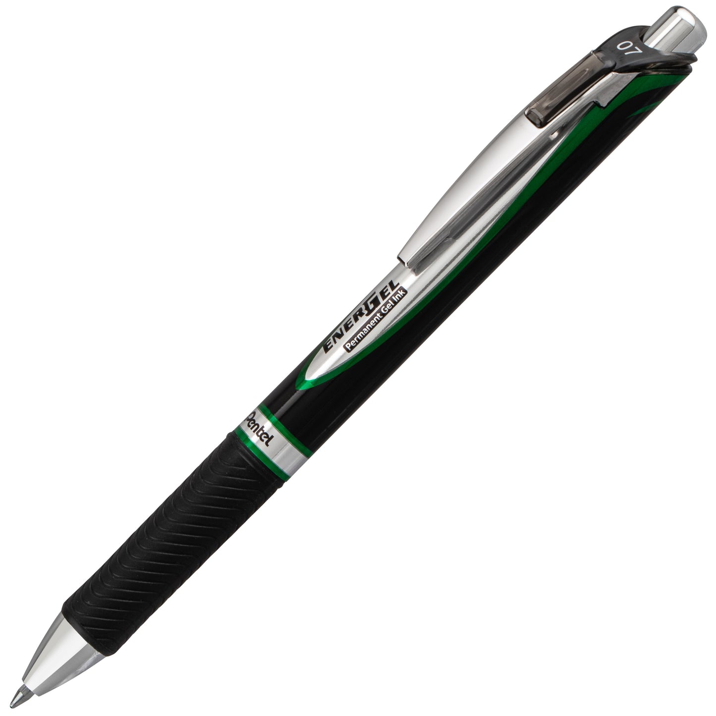 EnerGel PRO Permanent Gel Pen, (0.7mm) Medium Line, Green Ink (BLP77-D)