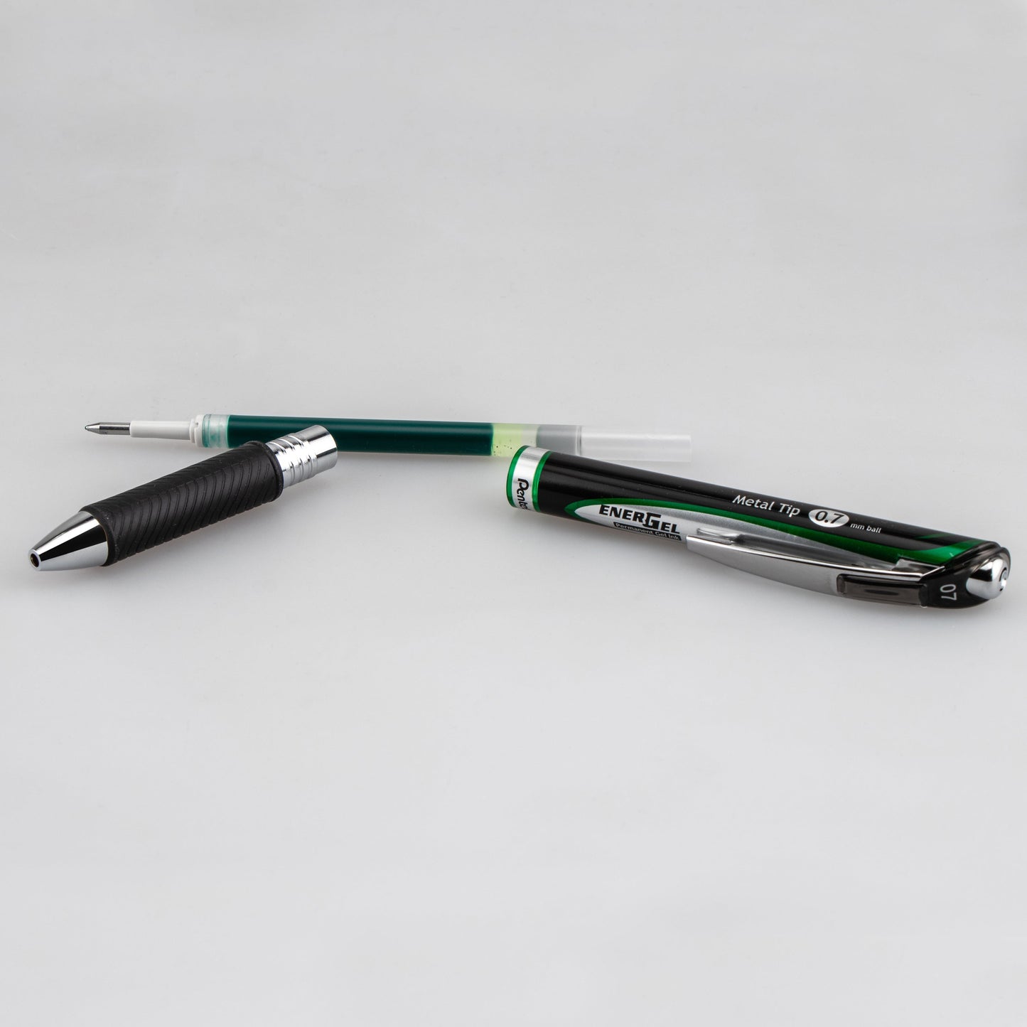 EnerGel PRO Permanent Gel Pen, (0.7mm) Medium Line, Green Ink (BLP77-D)