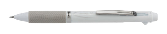 EnerGel 2S Multi-Function, 2-Ink + Pencil, (0.5mm) Fine Line, Black/Red Ink/0.5mm Pencil, White Barrel (BLW355W)