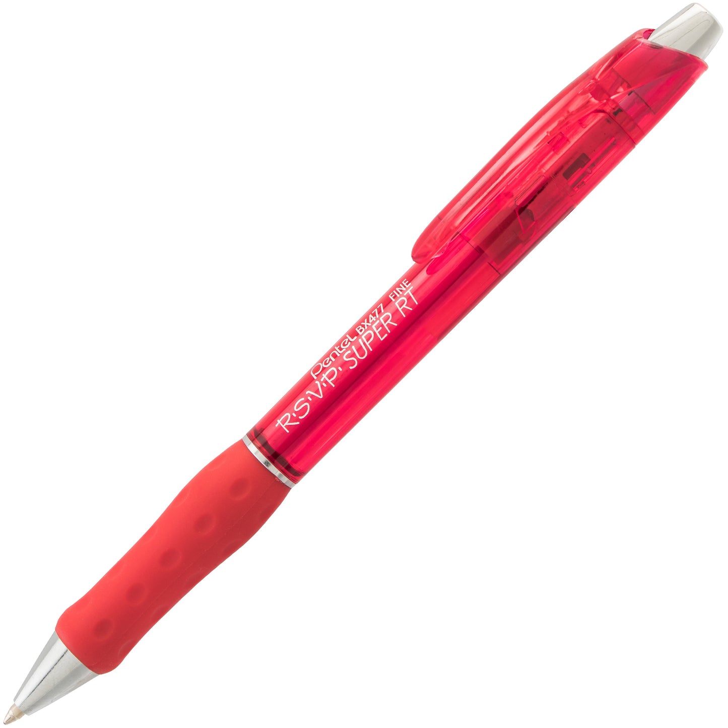 RSVP Super RT Ballpoint Pen, (0.7mm) Fine Line, Red Ink (BX477-B)