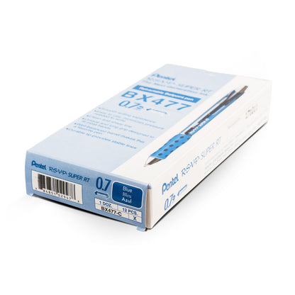 Pentel RSVP Super RT Ballpoint Pen, (0.7mm) Fine Line, Blue Ink (BX477-C)