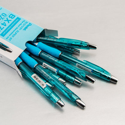 RSVP Super RT Ballpoint Pen, (0.7mm) Fine Line, Sky Blue Ink (BX477-S)