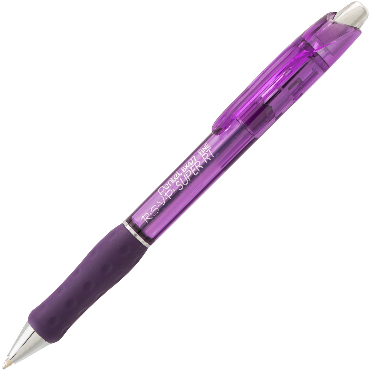 RSVP Super RT Ballpoint Pen, (0.7mm) Fine Line, Violet Ink (BX477-V)