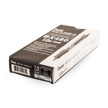RSVP Super RT Ballpoint Pen, (1.0mm) Medium Line, Black Ink (BX480-A)