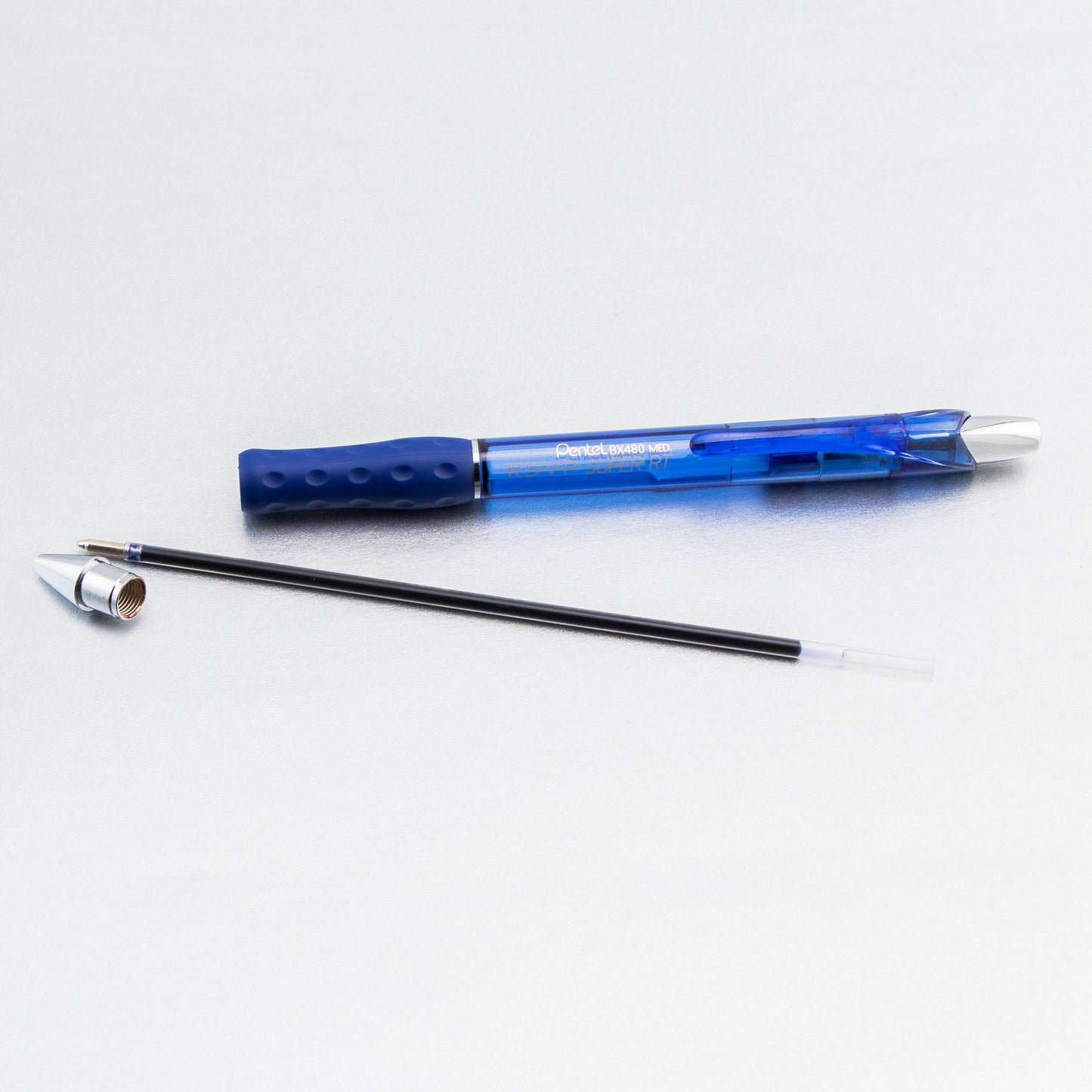 RSVP Super RT Ballpoint Pen, (1.0mm) Medium Line, Blue Ink (BX480-C)