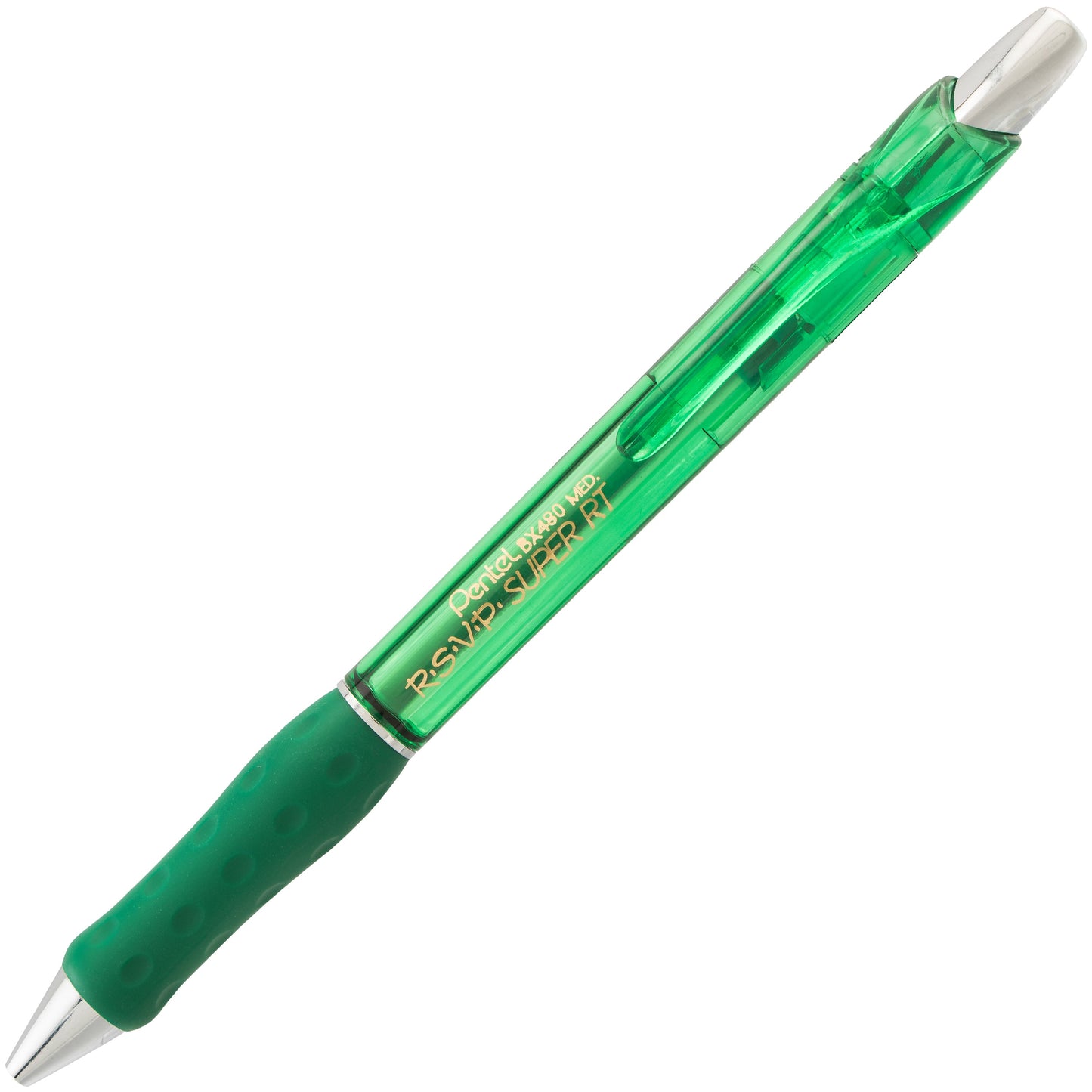 RSVP Super RT Ballpoint Pen, (1.0mm) Medium Line, Green Ink (BX480-D)