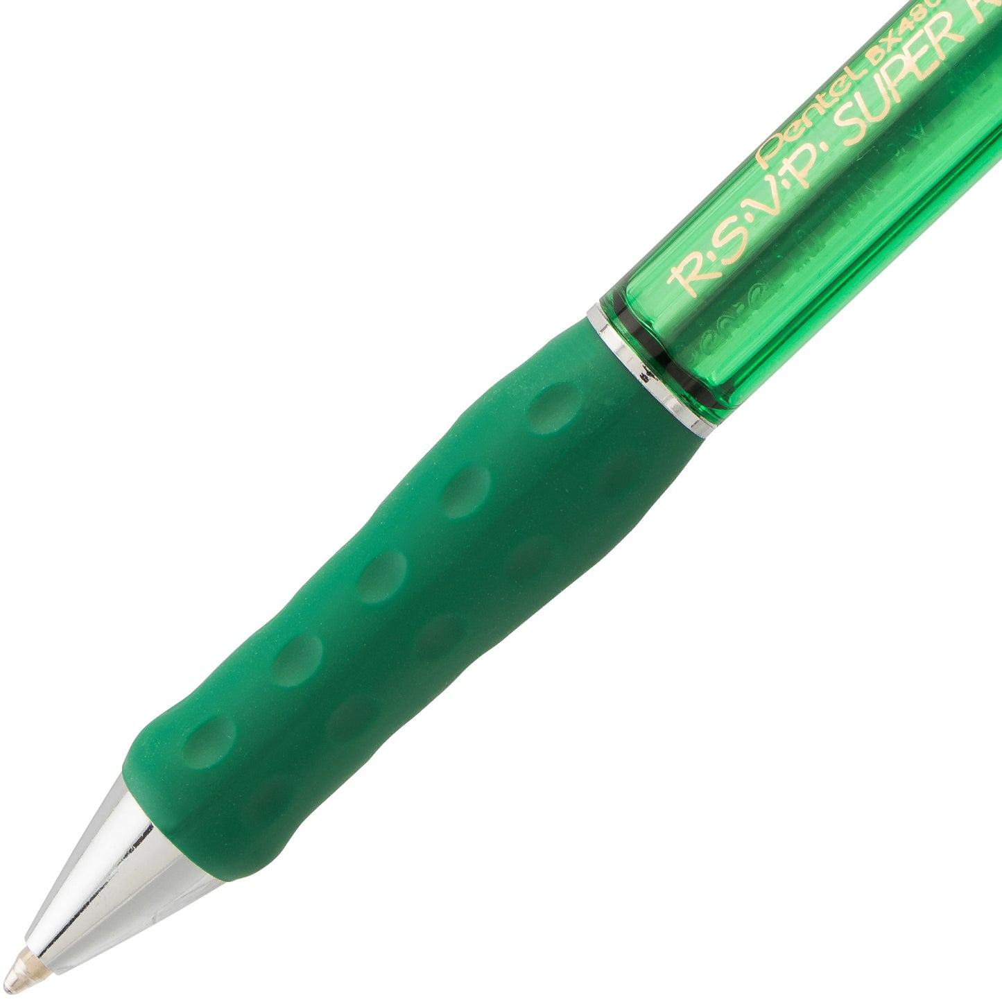 RSVP Super RT Ballpoint Pen, (1.0mm) Medium Line, Green Ink (BX480-D)