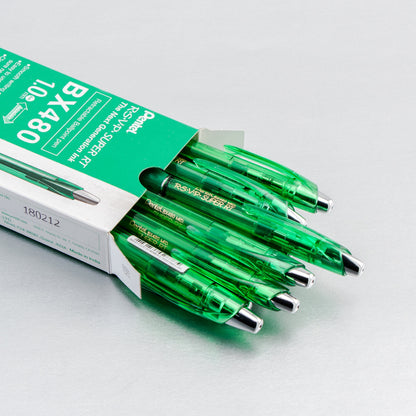 RSVP Super RT Ballpoint Pen, (1.0mm) Medium Line, Green Ink (BX480-D)