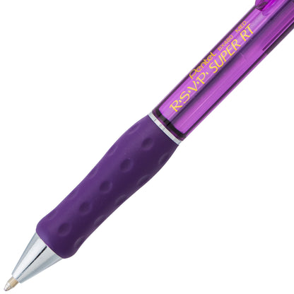 RSVP Super RT Ballpoint Pen, (1.0mm) Medium Line, Violet Ink (BX480-V)