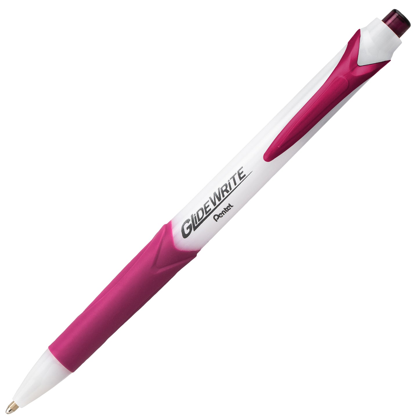 GlideWrite Ballpoint Pen with TechniFlo Ink, (1.0mm) Medium Line, Burgundy Ink (BX910-BG)
