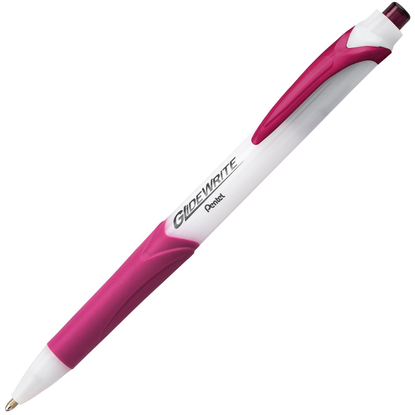 GlideWrite Ballpoint Pen with TechniFlo Ink, (1.0mm) Medium Line, Burgundy Ink (BX910-BG)