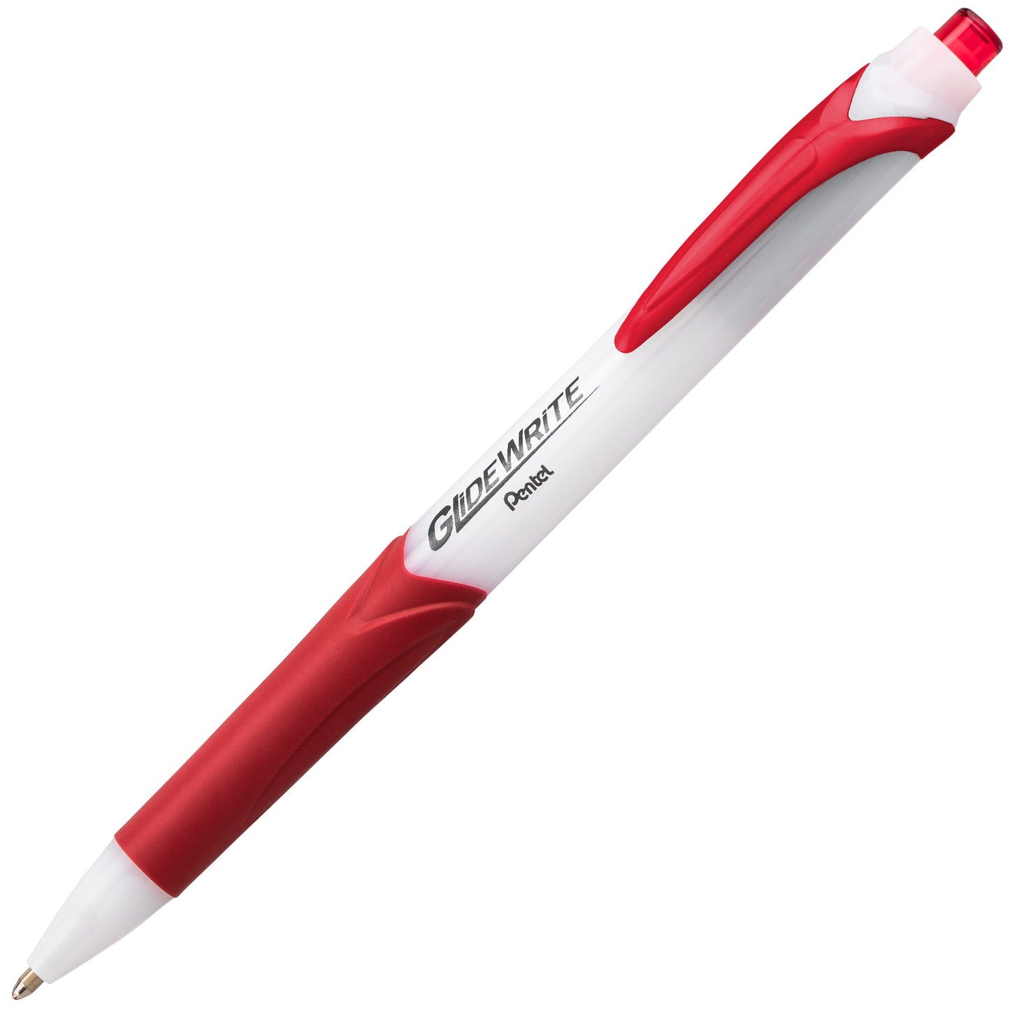 GlideWrite Ballpoint Pen with TechniFlo Ink, (1.0mm) Medium Line, Red (BX910-B)