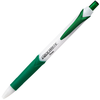 GlideWrite Ballpoint Pen with TechniFlo Ink, (1.0mm) Medium Line, Green (BX910-D)