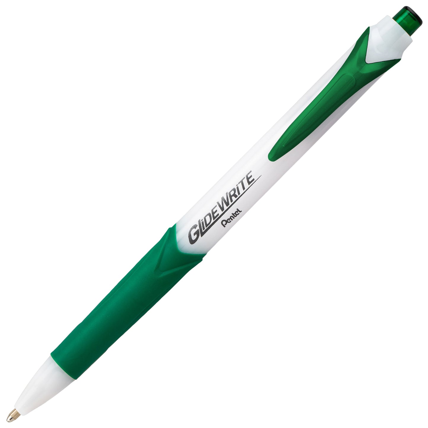 GlideWrite Ballpoint Pen with TechniFlo Ink, (1.0mm) Medium Line, Green (BX910-D)