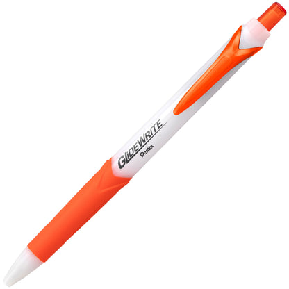 GlideWrite Ballpoint Pen with TechniFlo Ink, (1.0mm) Medium Line, Orange Ink (BX910-F)