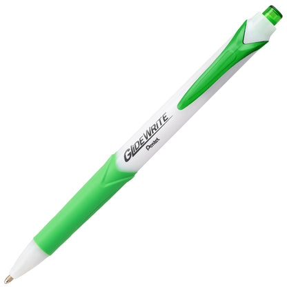 GlideWrite Ballpoint Pen with TechniFlo Ink, (1.0mm) Medium Line, Lime Green Ink (BX910-K)