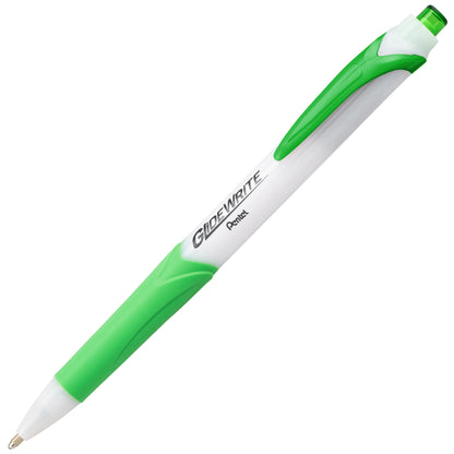 GlideWrite Ballpoint Pen with TechniFlo Ink, (1.0mm) Medium Line, Lime Green Ink (BX910-K)