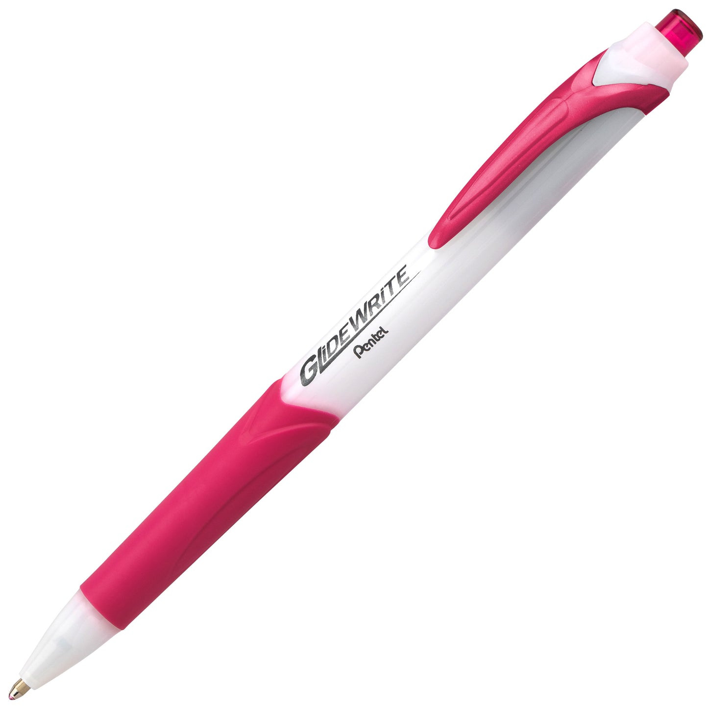 GlideWrite Ballpoint Pen with TechniFlo Ink, (1.0mm) Medium Line, Pink (BX910-P)