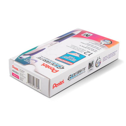 GlideWrite Ballpoint Pen with TechniFlo Ink, (1.0mm) Medium Line, Pink (BX910-P)