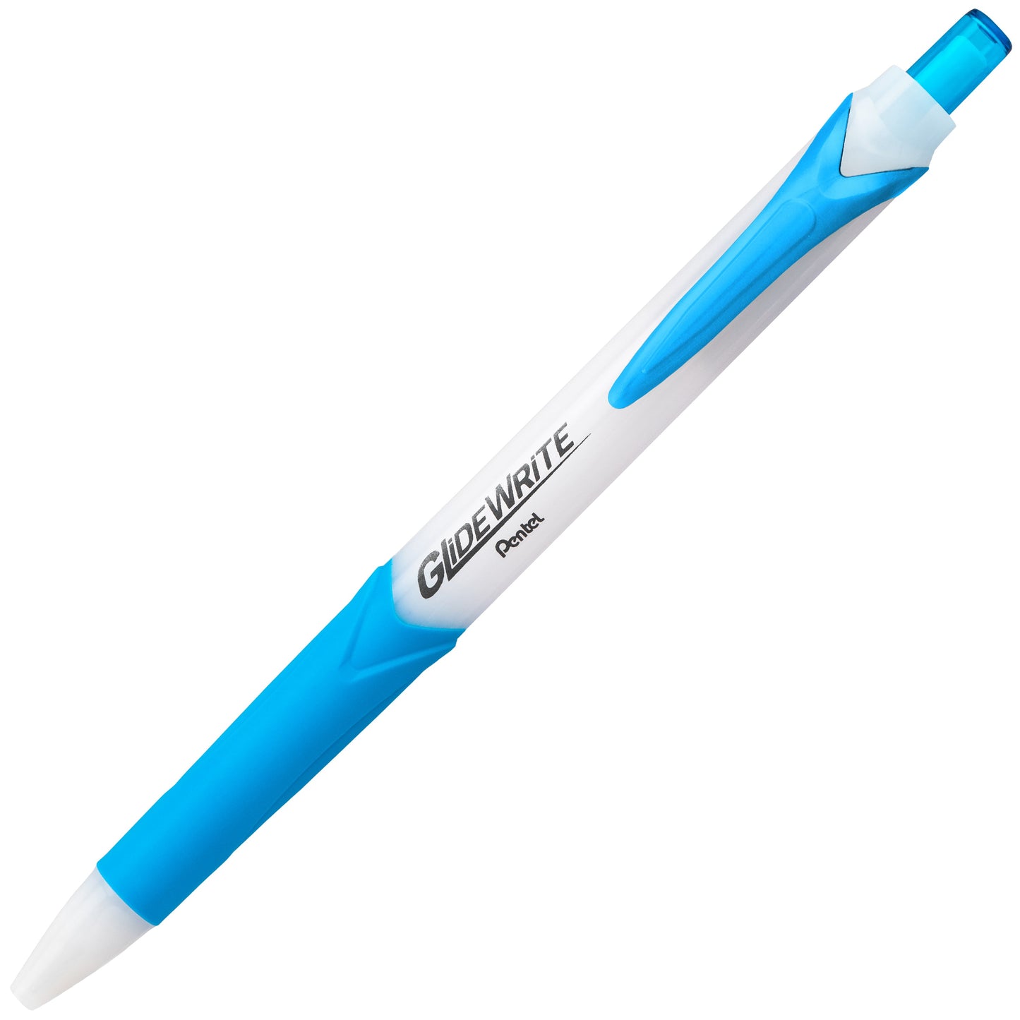 GlideWrite Ballpoint Pen with TechniFlo Ink, (1.0mm) Medium Line, Sky Blue (BX910-S)