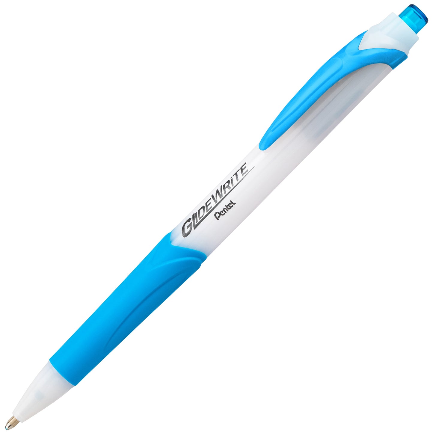 GlideWrite Ballpoint Pen with TechniFlo Ink, (1.0mm) Medium Line, Sky Blue (BX910-S)