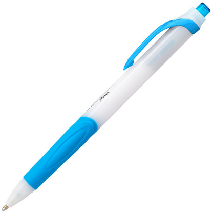 GlideWrite Ballpoint Pen with TechniFlo Ink, (1.0mm) Medium Line, Sky Blue (BX910-S)