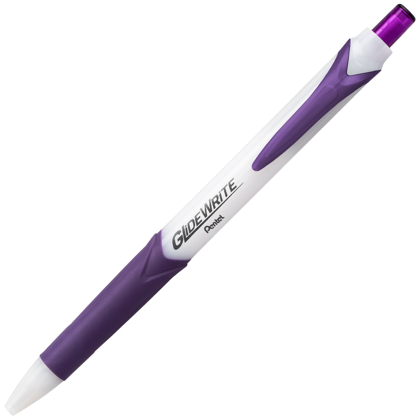 GlideWrite Ballpoint Pen with TechniFlo Ink, (1.0mm) Medium Line, Violet (BX910-V)