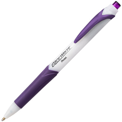 GlideWrite Ballpoint Pen with TechniFlo Ink, (1.0mm) Medium Line, Violet (BX910-V)