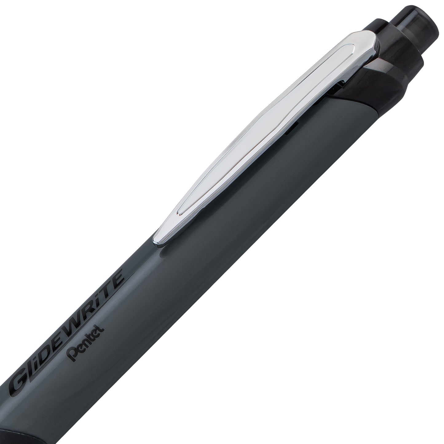 GlideWrite Gun Metal Barrel Ballpoint Pen, (0.7mm), Fine Line, Black Ink (BX927-A)