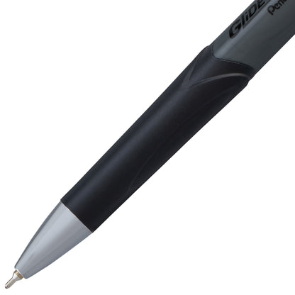 GlideWrite Gun Metal Barrel Ballpoint Pen, (0.7mm), Fine Line, Black Ink (BX927-A)
