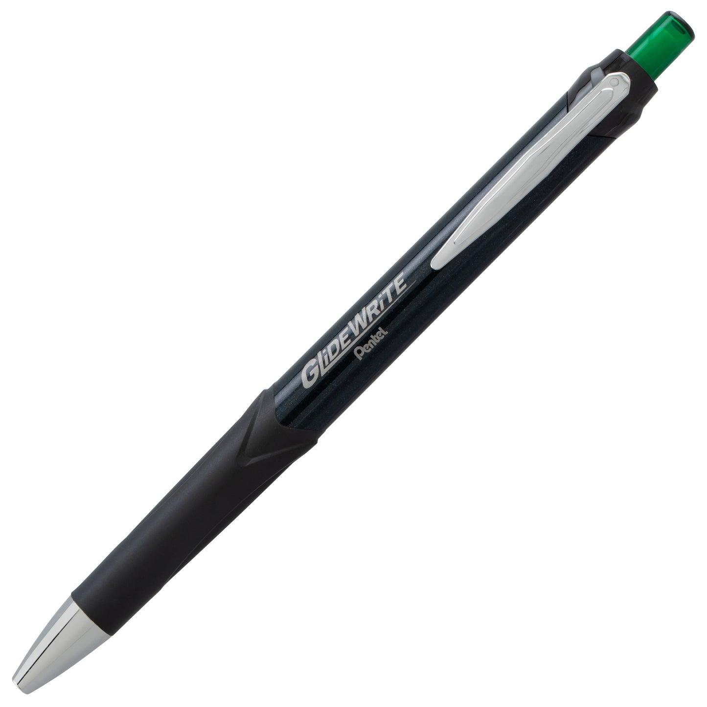 GlideWrite Signature Ballpoint Pen Black Barrel, (1.0mm) Medium line, Green Ink (BX930A-D)