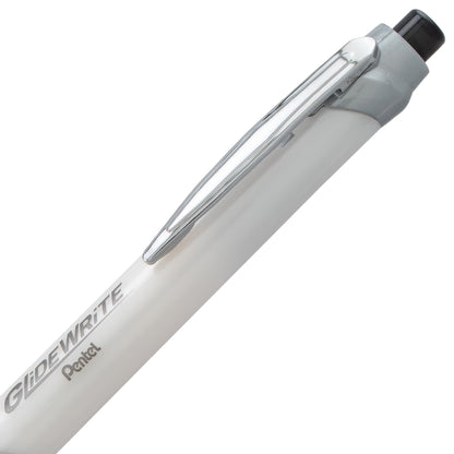 GlideWrite Signature Ballpoint Pen Pearl White Barrel, (1.0mm) Medium line, Black Ink (BX930W-A)