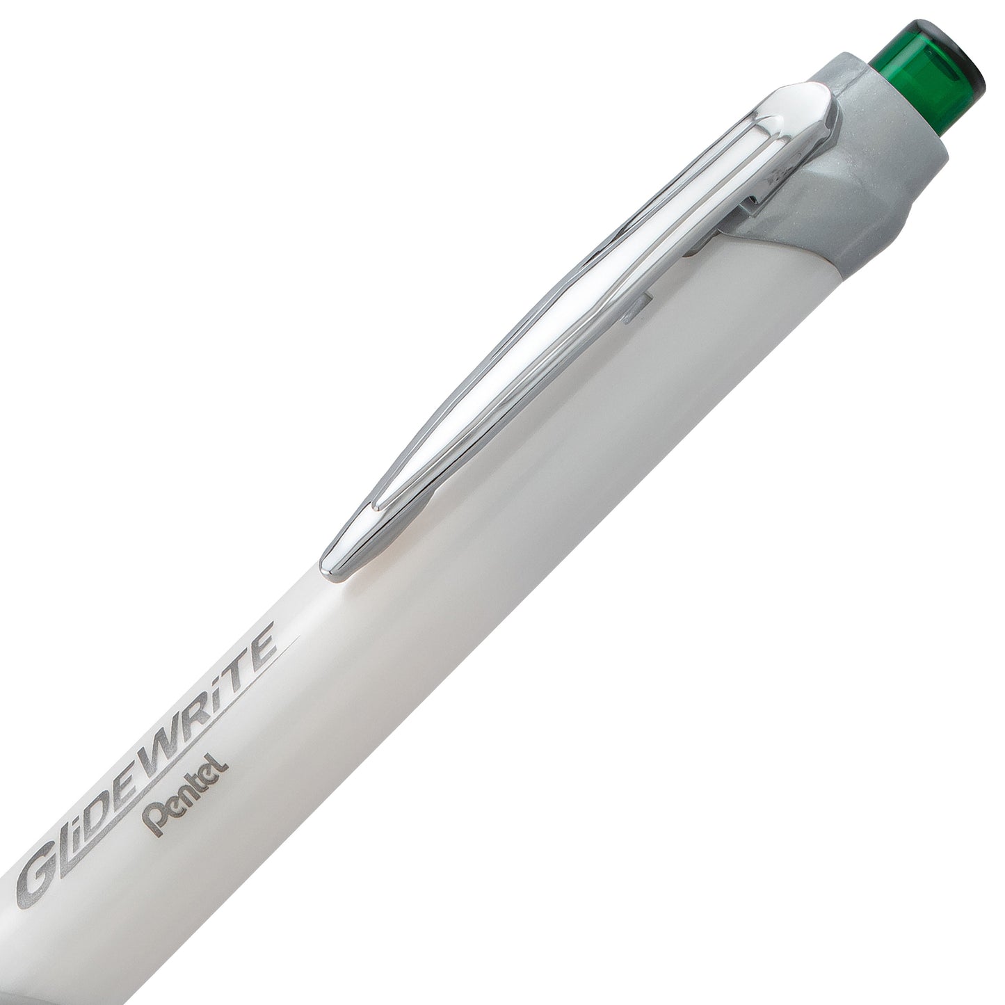 GlideWrite Signature Ballpoint Pen Pearl White Barrel, (1.0mm) Medium line, Green Ink (BX930W-D)