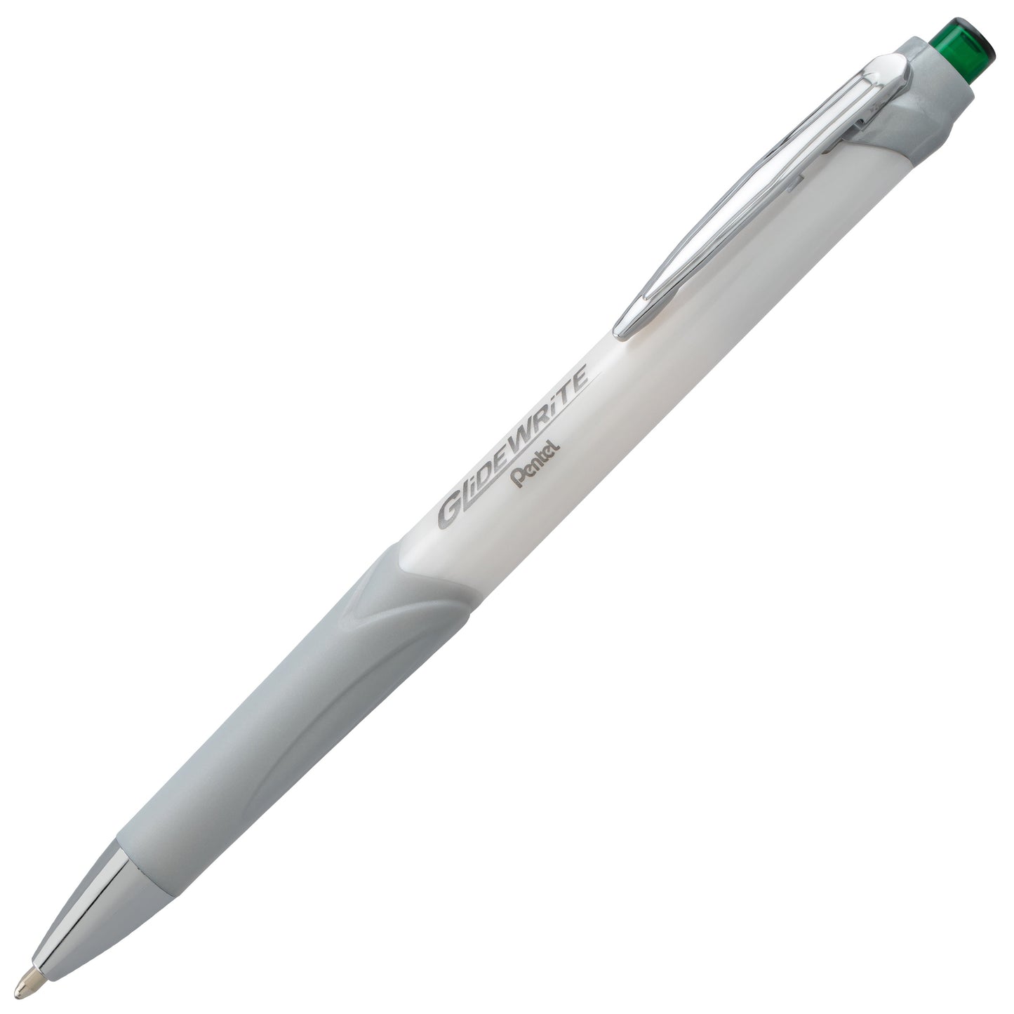 GlideWrite Signature Ballpoint Pen Pearl White Barrel, (1.0mm) Medium line, Green Ink (BX930W-D)