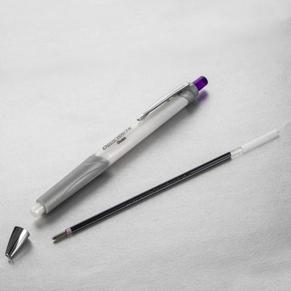 GlideWrite Signature Ballpoint Pen Pearl White Barrel, (1.0mm) Medium line, Violet Ink (BX930W-V)