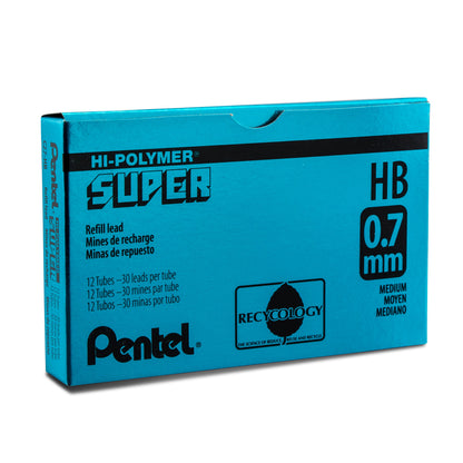 Super Hi-Polymer Lead Refill (0.7mm) Medium, HB, 30 pcs/Tube (C27-HB)