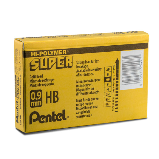 Super Hi-Polymer Lead Refill (0.9mm) Thick, HB, 30 pcs/Tube (C29-HB)