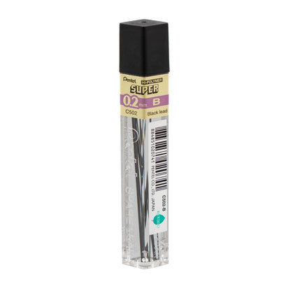 Super Hi-Polymer Lead Refill (0.2mm) Super Fine, B, 12 pcs/Tube (C502-B)