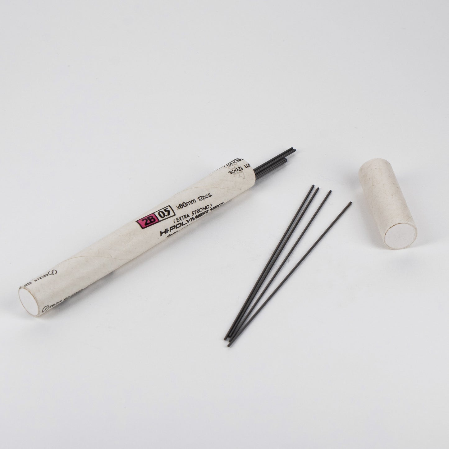 Refill Premium Hi-Polymer Lead (0.5mm) Fine, 2B, 12 pcs/Tube (C525-2B)