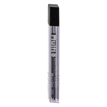 Pentel Arts 8 Colour Pencil Lead Refill (2.0mm),  Black, 2 pcs/Tube (CH2-A)