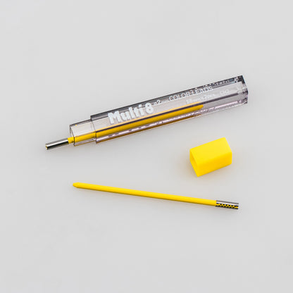 Pentel Arts 8 Colour Pencil Lead Refill (2.0mm), Yellow, 2 pcs/Tube (CH2-G)