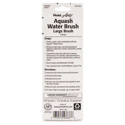 Pentel Arts Aquash Water Brush Fine Point Large 1-Pk (FRHBBP)