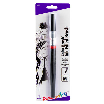 Pentel Arts Color Brush Black 1-Pk (GFLBP101)