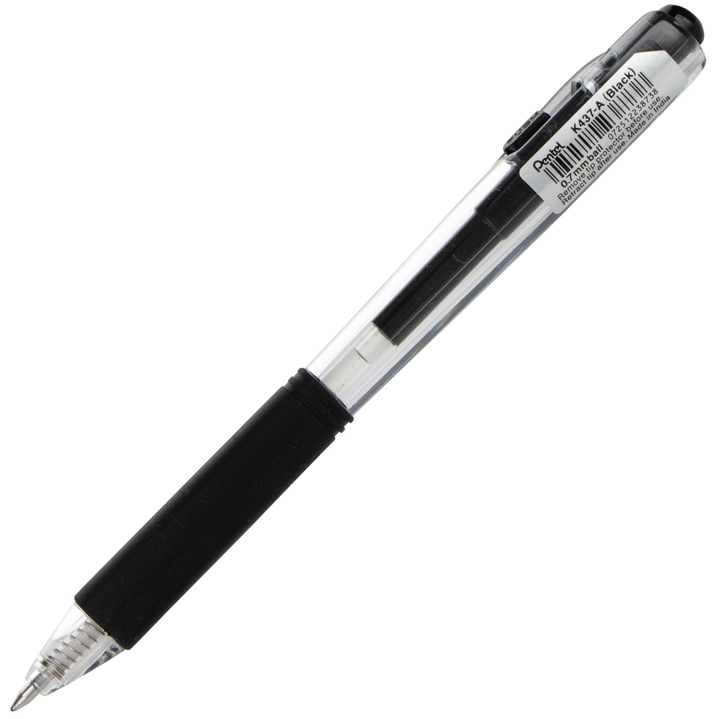 Wow! Gel Retractable Gel Pen, (0.7mm) Medium Line, Black Ink (K437-A)
