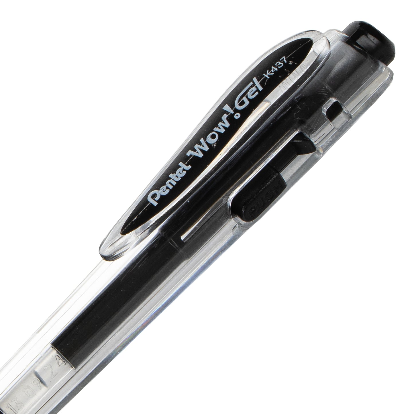 Wow! Gel Retractable Gel Pen, (0.7mm) Medium Line, Black Ink (K437-A)