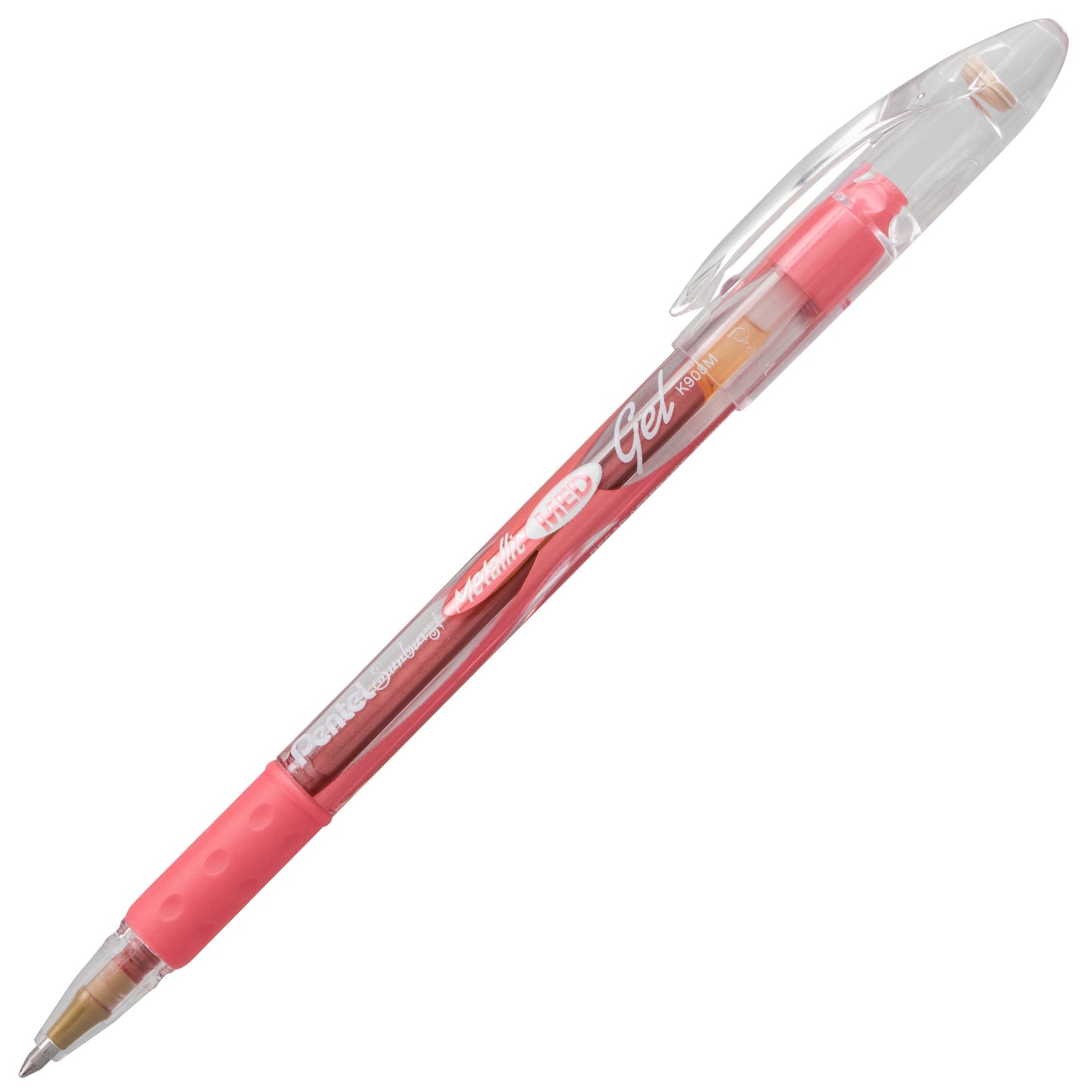 Sunburst Metallic Gel Pen, Medium Line, Permanent Red Ink (K908-MB)