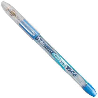 Sunburst Metallic Gel Pen, Medium Line, Permanent Blue Ink (K908-MC)